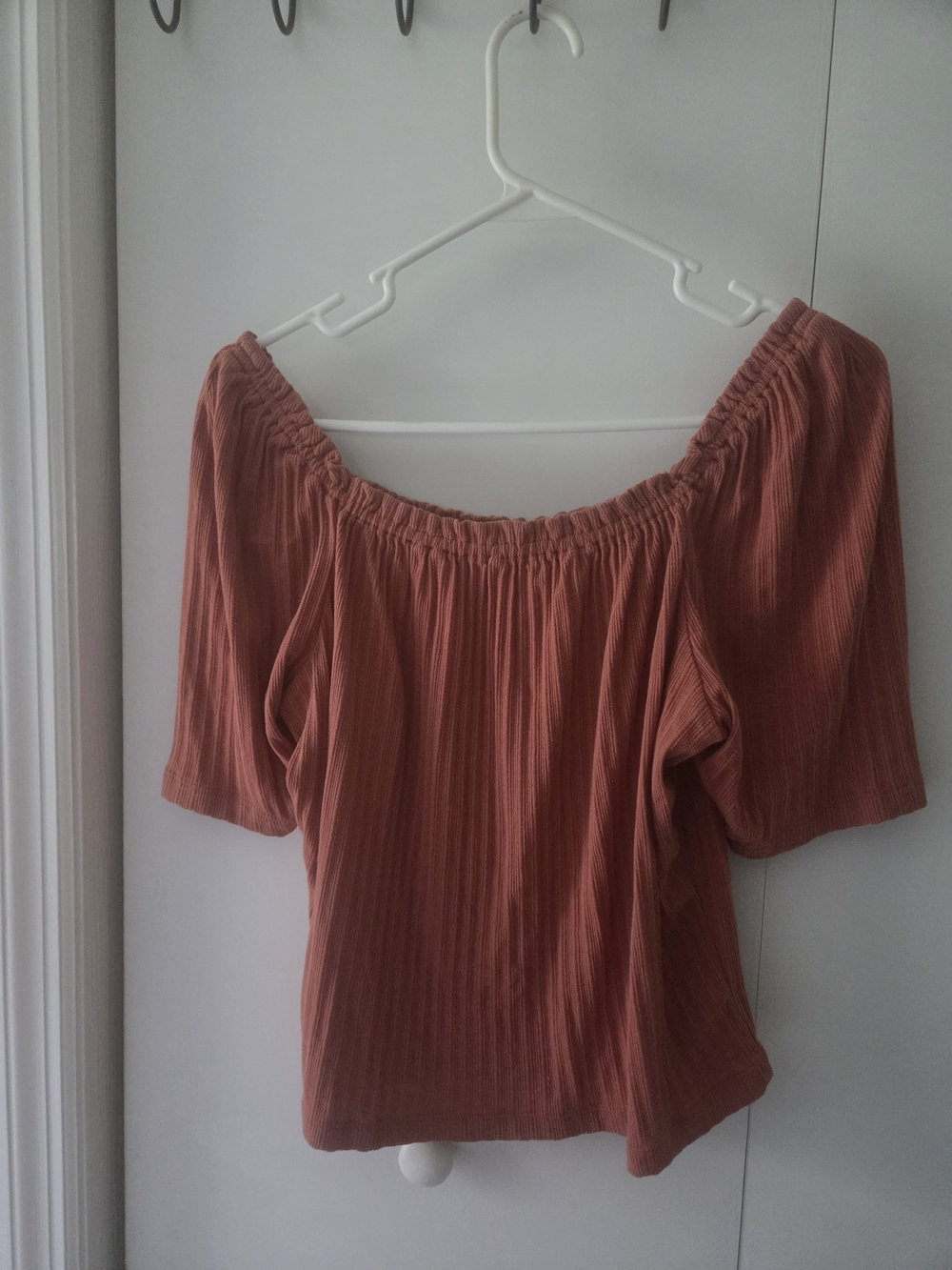 Madewell Off-the-Shoulder Ribbed Tunic - Rust - Picture 5 of 5